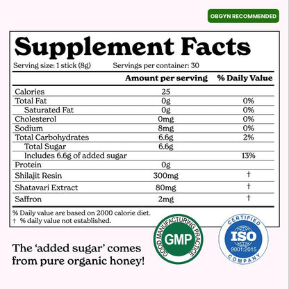 Women Multi-Mineral Honey Sticks